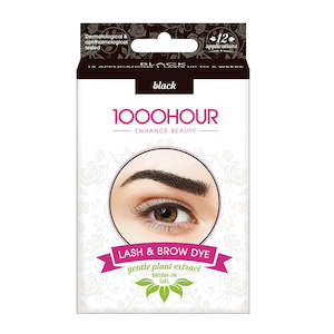 Hair Care: 1000 Hour Eyelash & Brow Dye Kit Natural Black 12 Applications
