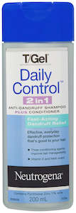 Dandruff Scalp Treatments: Neutrogena T/Gel Daily Control 2 in 1 Anti-Dandruff Shampoo Plus Conditioner 200ml