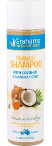 Natural Shampoos Conditioners: Grahams Natural Shampoo with Coconut & Manuka Honey 250ml