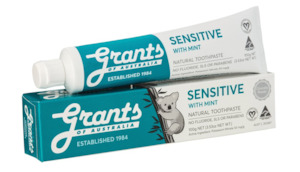 Oral Care: Grants Sensitive Natural Toothpaste with Mint 100g