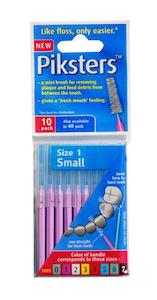 Piksters Interdental Brushes Size 1 Purple Small 0.7mm Straight 10
