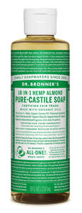 Facial Cleansers: Dr Bronner's 18-in-1 Hemp Almond Pure Castile Soap