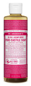 Facial Cleansers: Dr Bronner's 18-in-1 Hemp Rose Pure Castile Soap