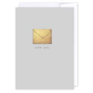 Love: Love you - gold envelope