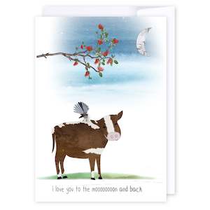 Love: To the moon and back cow