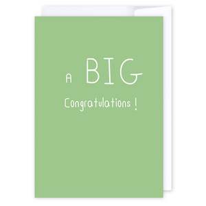 Congratulations: A BIG congratulations