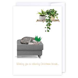 Furry Friends: Relaxing break cat