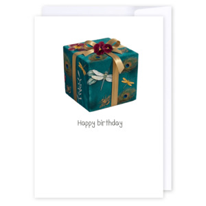 Cards: Happy birthday dragonfly present