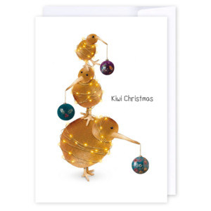 Cards: Stacked Christmas kiwis