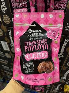 Products: Donovans Strawberry Pavlove Clusters 500g NZ MADE Worldwide Delivery