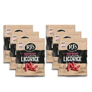 Products: RJ’s Natural Raspberry Soft Eating Licorice 300g x 6 NZ MADE Worldwide Delivery