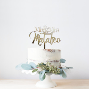 Cake topper: Wedding Acrylic Cake Topper #9