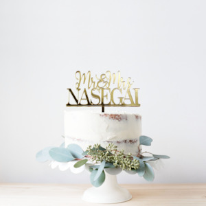 Cake topper: Wedding Acrylic Cake Topper #7