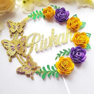 Personalized Layer 3D  Butterfly Cake Topper