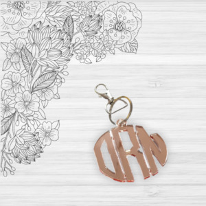Personalized Monogram Key Ring