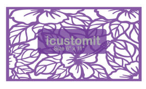 Leaves And Floral Cake Stencil: Leaves and Floral Cake Stencil #1