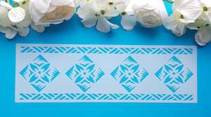 Border Cake Stencil: Polynesian Cake Stencil Border#6