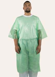 Bodywear: 3/4 OPEN SLEEVE Splash Jacket/Smock | Green [LDPE POG]