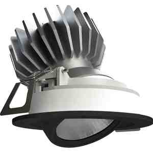 Kimbal Downlight Adj 10W 3K 90mm Cutout Dim Black