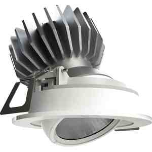 Kimbal Downlight Adj 10W 3K 90mm Cutout Dim White