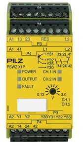 Pilz Brand Plz: PSWZ X1P Safety Relay EMF Voltage 24-240V 2N/O 1N/C 2SO