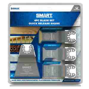 Powerpac Group Brand Ppg: Smart Multitool Professional Range Blade Kit 4pc