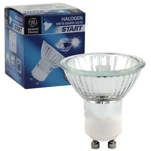 Lamp Halogen Mains GU10 20W Flood Alu