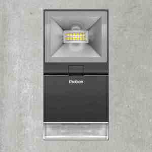 Occupancy Accessories Control Gear 51: Theleda S10Bk LED Spotlight + PIR Sensor 10W 180Deg Bk IP55