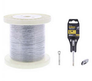 Conduit Cable Support Systems 4: Catenary Wire Rope 2mm 250m 30 Fastcat Locks