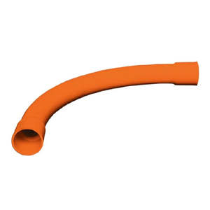 Rigid Pvc Conduit Fittings 56: Sweep Bend Calibre 150mm 90Deg R900 Orange PVC Medium Duty