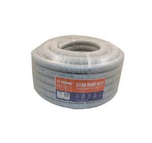 Flex Pvcmetal Conduitfittings 58: Corrugated Conduit Solar 32mm Grey (25m Roll) Per Metre