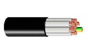 Rigid Standard Cable Wire 65: Cable 2.5mm 8c + Earth 0.6/1Kv Multicore Black
