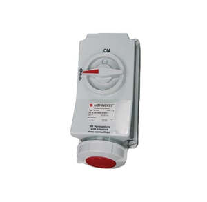 Switchgear Circuit Protection 6: Mennekes Container Sw Socket 32A Red 4Pin Panel Mount IP67