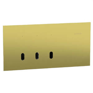 Solis-T Switch Grid & Cover Triple Horiz Brushed Brass