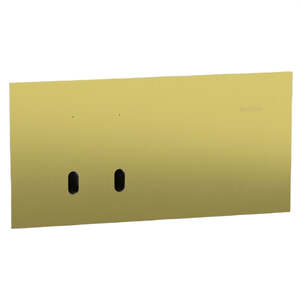 Solis-T Grid & Cover Horiz 2Gang Brushed Brass