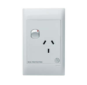 Excel Life Medical Sw Socket Sgl Vert 10A LED White
