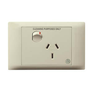 Excel Life Medical Sw Socket Sgl Horiz Cleaner 10A Beige