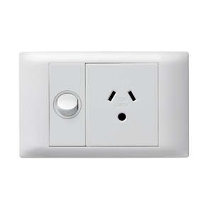 Excel Life Common Sw Socket Sgl Round Earth 10A White