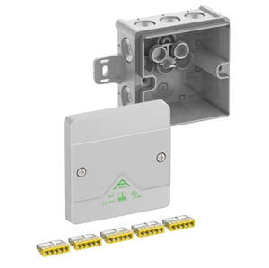 Terminal Block 80: Junction Box 87 x 87 x 52mm with 5P T/Block & Foot