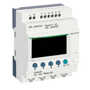Zelio SR3 Smart Relay 240VAC 10I/O 6in 4x Relay Out Clock