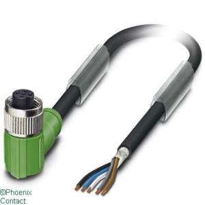 SAC-5P-5.0-PUR/M12FR SHM12 Lead 5Pin Angled Screened 5m