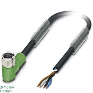 Optical Acoustic Values 101: SAC-4P-5.0-PUR/M 8FR Lead 4Pin Female Plug M8 Angle 5m