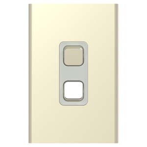 Iconic Styl Switch Double Vertical 20A Crowne