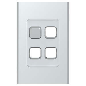 Iconic Styl Switch 4Way Vertical 20A Silver