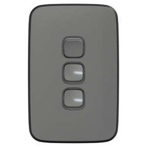 Iconic Essence Switch Triple Vertical 20A Ash Grey