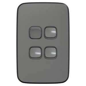 Iconic Essence Switch 4Way Vertical 20A Ash Grey