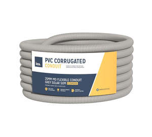 Conduit Cable Support Systems 4: Flexible Conduit 25mm MD Grey 50m roll