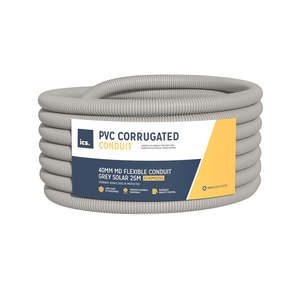 Conduit Cable Support Systems 4: Flexible Conduit 40mm MD Grey 25m roll