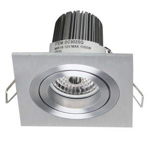 Downlight Sq 50W 30Deg Tilt/ Rotate Non-IC Aluminium