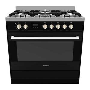 Parmco Sales Brand Pmc: Stove Freestanding 900mm Black Gas Hob Electric Oven